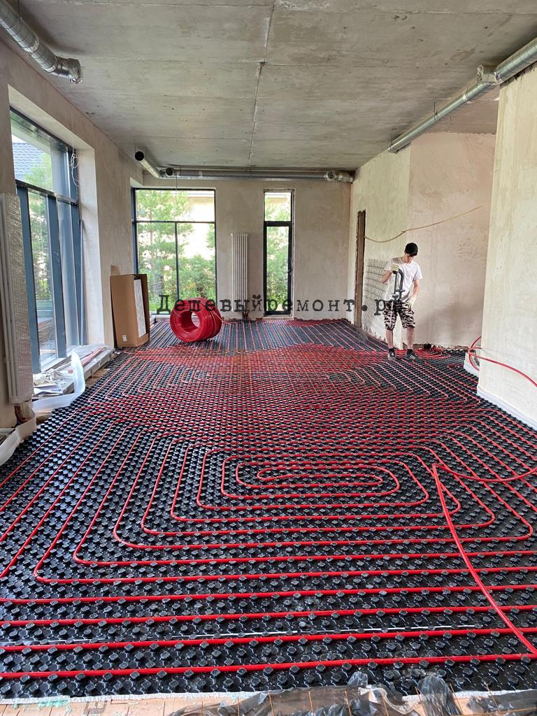 пример укладки теплого пола
