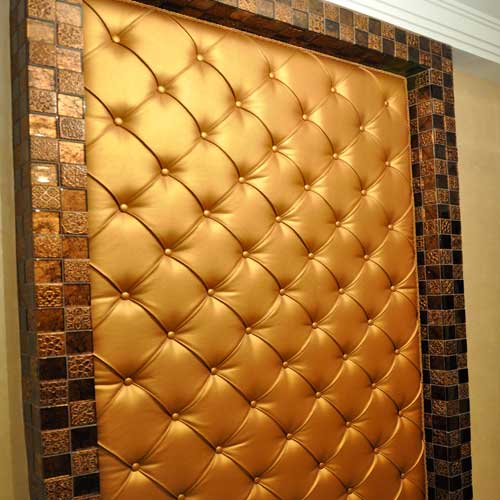 отделка помещений кожей