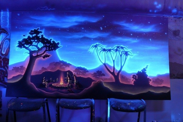 светящая краска стен